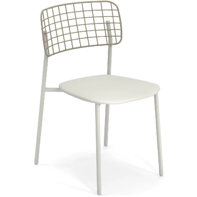 Emu LYZE Stuhl 4er Set - 4 Stühle à 79 X 47 X 54 Cm - Weiß-taupe