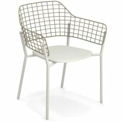 Emu LYZE Armlehnstuhl 2er Set - 2 Stühle à 79 X 62 X 57 Cm - Weiß-taupe