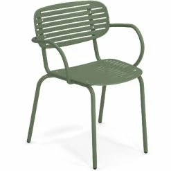Emu MOM Armlehnstuhl 4er Set - 4 Stühle à 76 X 58,5 X 56 Cm - Militärgrün