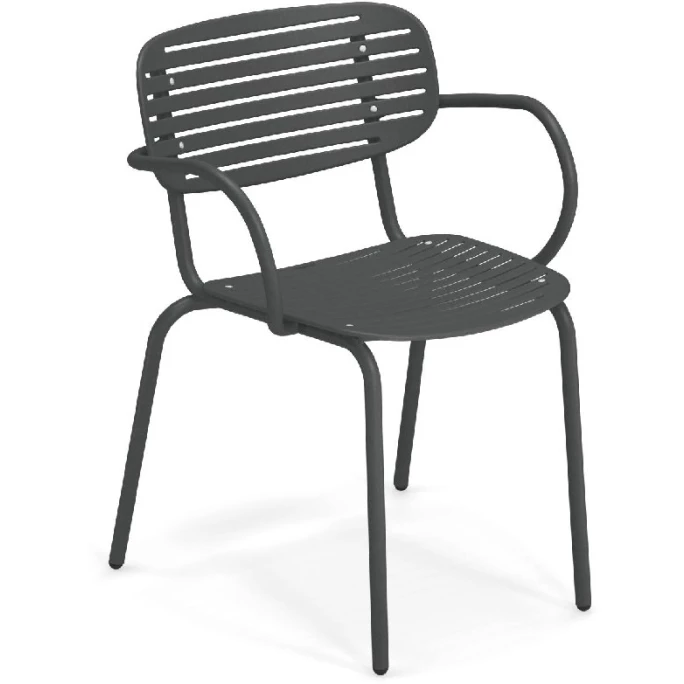 Emu MOM Armlehnstuhl 4er Set - 4 Stühle à 76 X 58,5 X 56 Cm - Antikeisen