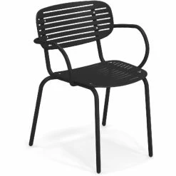 Emu MOM Armlehnstuhl 4er Set - 4 Stühle à 76 X 58,5 X 56 Cm - Schwarz
