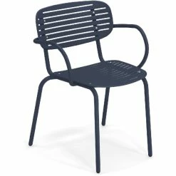 Emu MOM Armlehnstuhl 4er Set - 4 Stühle à 76 X 58,5 X 56 Cm - Dunkelblau