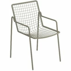 Emu RIO R50 Armlehnstuhl 4er Set - 4 Stühle à 83,5 X 53,5 X 59 Cm - Grau/grün