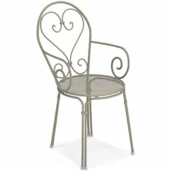 Emu PIGALLE Armlehnstuhl 4er Set - 4 Stühle à 85 X 50 X 54 Cm - Grau/grün