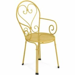 Emu PIGALLE Armlehnstuhl 4er Set - 4 Stühle à 85 X 50 X 54 Cm - Curry-gelb