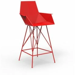 Vondom FAZ Barhocker - 4er Set - 4er Set - 57x51x102 Cm - Rot