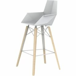Vondom FAZ WOOD Barhocker - 4er Set - 4er Set - 57x51x111 Cm - Weiß