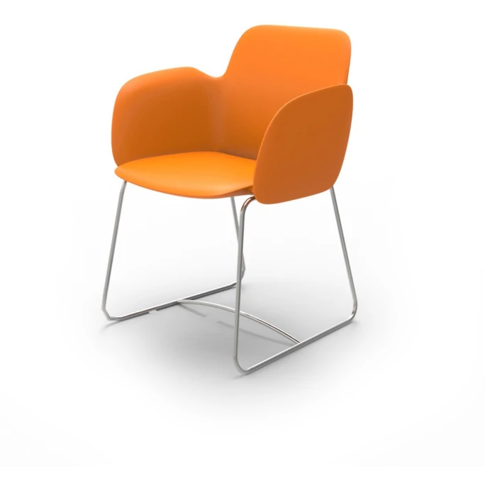 Vondom PEZZETTINA Stuhl Mit Armlehnen - 58x55x80 Cm - Orange