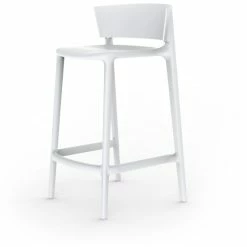 Vondom AFRICA Thekenhocker - 4er Set - 4er Set - 48x47x85 Cm - Weiß