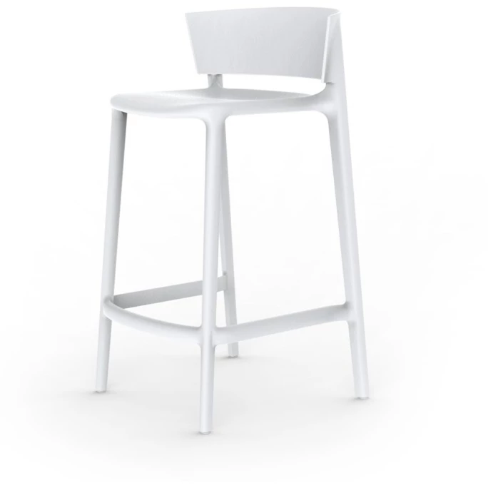 Vondom AFRICA Thekenhocker - 4er Set - 4er Set - 48x47x85 Cm - Weiß