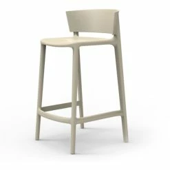 Vondom AFRICA Thekenhocker - 4er Set - 4er Set - 48x47x85 Cm - Ecru