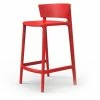 Vondom AFRICA Thekenhocker - 4er Set - 4er Set - 48x47x85 Cm - Rot