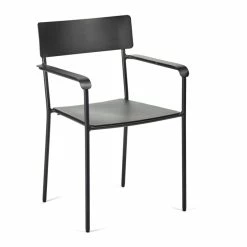 Serax August Armlehnstuhl 2er Set - 2 Stühle à Länge 49,4 Cm X Breite 48,8 Cm X Höhe 85 Cm - Schwarz