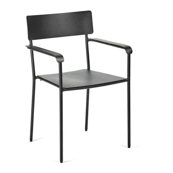 Serax August Armlehnstuhl 2er Set - 2 Stühle à Länge 49,4 Cm X Breite 48,8 Cm X Höhe 85 Cm - Schwarz