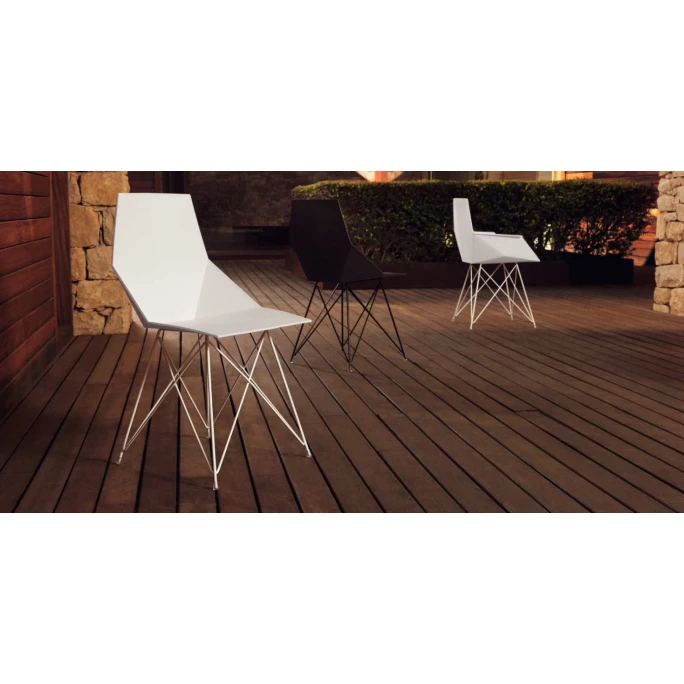 Vondom FAZ STAINLESS Stühle - 4er Set - 4er Set - 47x50x80 Cm - Schwarz – Bild 2