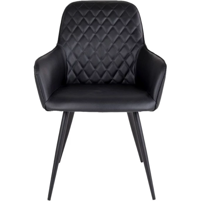 House Nordic Harbo Stuhl 2er-Set - 2er-Set - 65x57x87 Cm - Schwarzes Kunstleder – Bild 2