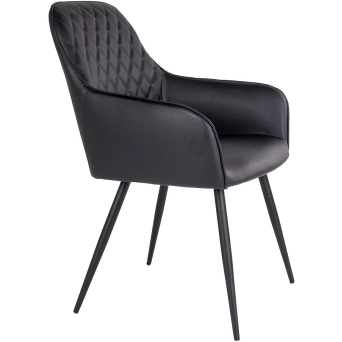 House Nordic Harbo Stuhl 2er-Set - 2er-Set - 65x57x87 Cm - Schwarzes Kunstleder – Bild 3