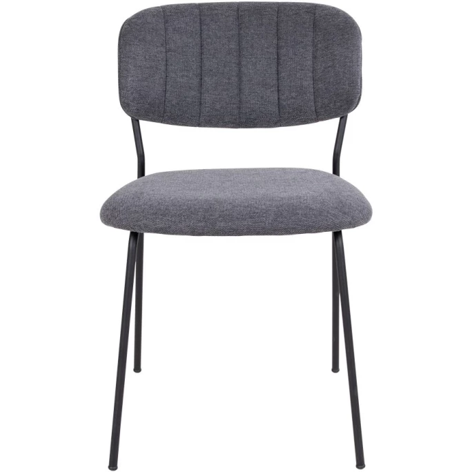 House Nordic Alicante Stuhl 2er-Set - 2er-Set - 57x49x80 Cm - Dunkelgrau – Bild 2