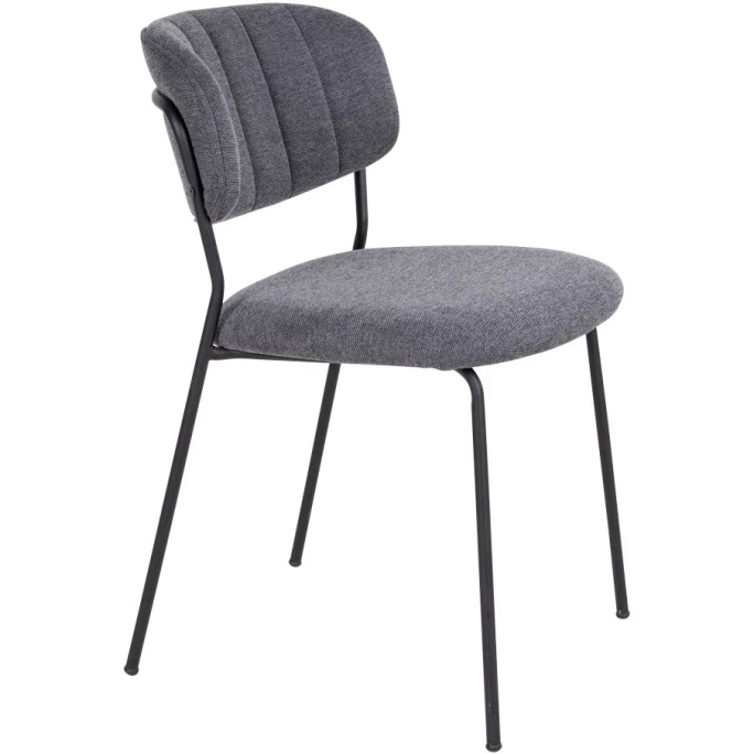 House Nordic Alicante Stuhl 2er-Set - 2er-Set - 57x49x80 Cm - Dunkelgrau – Bild 3