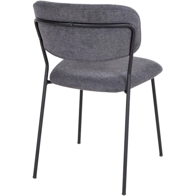 House Nordic Alicante Stuhl 2er-Set - 2er-Set - 57x49x80 Cm - Dunkelgrau – Bild 4