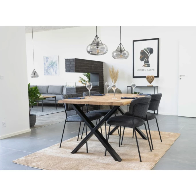 House Nordic Alicante Stuhl 2er-Set - 2er-Set - 57x49x80 Cm - Dunkelgrau – Bild 5