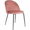 House Nordic Geneve Stuhl 2er-Set - 2er-Set - 52x51x78 Cm - Rose - Mit Schwarzen Stuhlbeinen