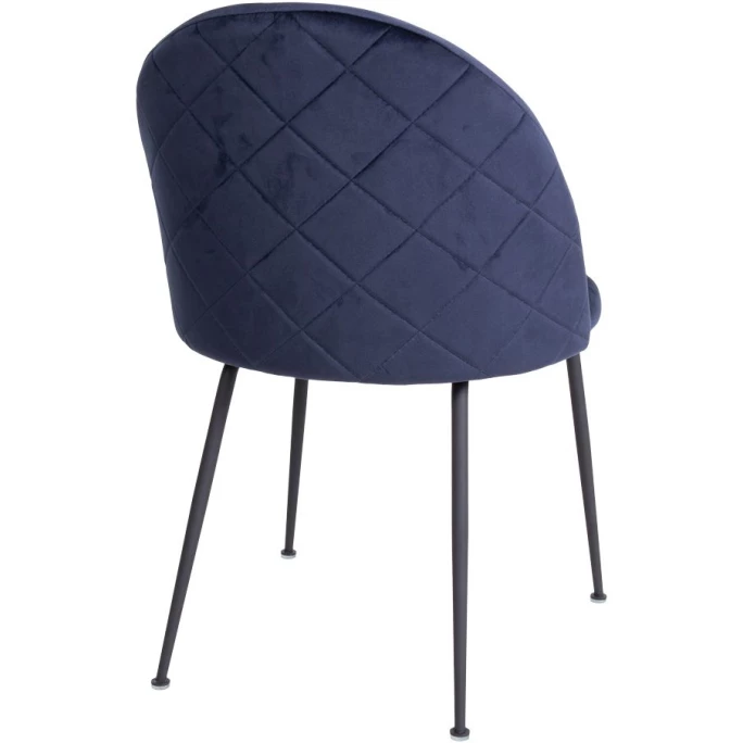 House Nordic Geneve Stuhl 2er-Set - 2er-Set - 52x51x78 Cm - Blau - Mit Schwarzen Stuhlbeinen – Bild 4