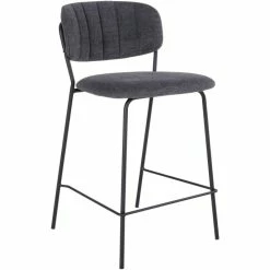 House Nordic Alicante Barhocker 2er-Set - 2er-Set - 54,5x48x90 Cm - Dunkelgrau