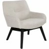 House Nordic London Lounge Sessel - 65x63x73 Cm - Sand - Mit Schwarzen Stuhlbeinen