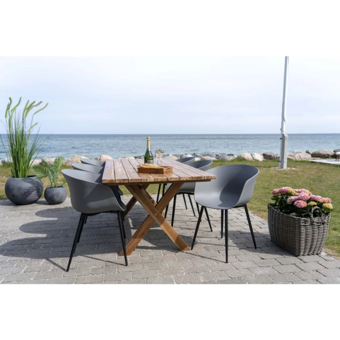 House Nordic Roda Stühle - 2er-Set - 2er-Set: 53x54,5x79 Cm - Grau – Bild 5