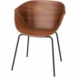 Jan Kurtz GOSSIP Sessel - 81x65x58 Cm - Schwarz/nussbaum