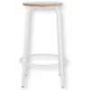 Jan Kurtz PARIS Barhocker - Ø 32 Cm - Höhe 65 Cm - Weiß/weiß
