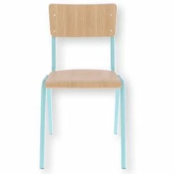 Jan Kurtz ZERO Stuhl Mit Sitzfläche Aus Echtholzfurnier - 82x43x51 Cm - Türkis/eiche Matt