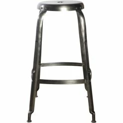 House Doctor Define Barhocker - Ø 45 Cm - Höhe 75 Cm - Gunmetal-grau