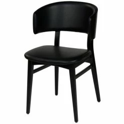 Lambert Leander Stuhl - 2er Set - 2er Set - 50x55cm, Höhe: 82 Cm - Schwarz