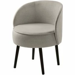 Fink Living ELLIS Polsterstuhl In Leinenoptik - B 59 Cm - H 71 Cm - T 57 Cm - Taupe