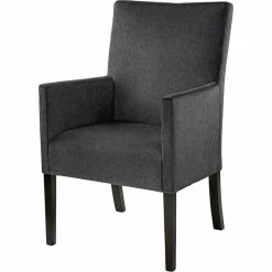 Fink Living DAVID Panama Polsterstuhl Mit Armlehnen - B 60 Cm - H 95 Cm - T 63 Cm - Grau