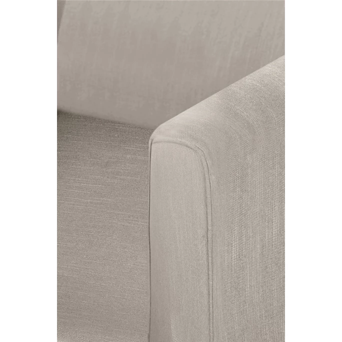 Fink Living DAVID Polsterstuhl In Leinenoptik Mit Armlehnen - B 60 Cm - H 95 Cm - T 63 Cm - Taupe – Bild 3