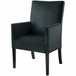 Fink Living DAVID Velvet Polsterstuhl Mit Armlehnen - B 60 Cm - H 95 Cm - T 63 Cm - Blau