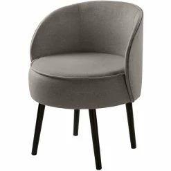 Fink Living ELLIS Polsterstuhl In Leinenoptik - B 59 Cm - H 71 Cm - T 57 Cm - Stone