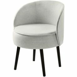 Fink Living ELLIS Polsterstuhl In Leinenoptik - B 59 Cm - H 71 Cm - T 57 Cm - Creme