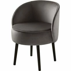 Fink Living ELLIS Velvet Polsterstuhl - B 59 Cm - H 71 Cm - T 57 Cm - Stone