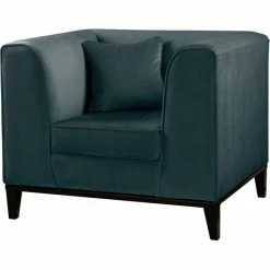 Fink Living MAXIM Velvet Sessel - B 101 Cm - H 83 Cm - T 84 Cm - Petrol