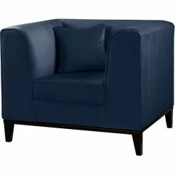 Fink Living MAXIM Velvet Sessel - B 101 Cm - H 83 Cm - T 84 Cm - Dunkelblau