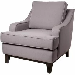 Fink Living STUART Sessel In Leinenoptik - B 84 Cm - H 94 Cm - T 100 Cm - Rose