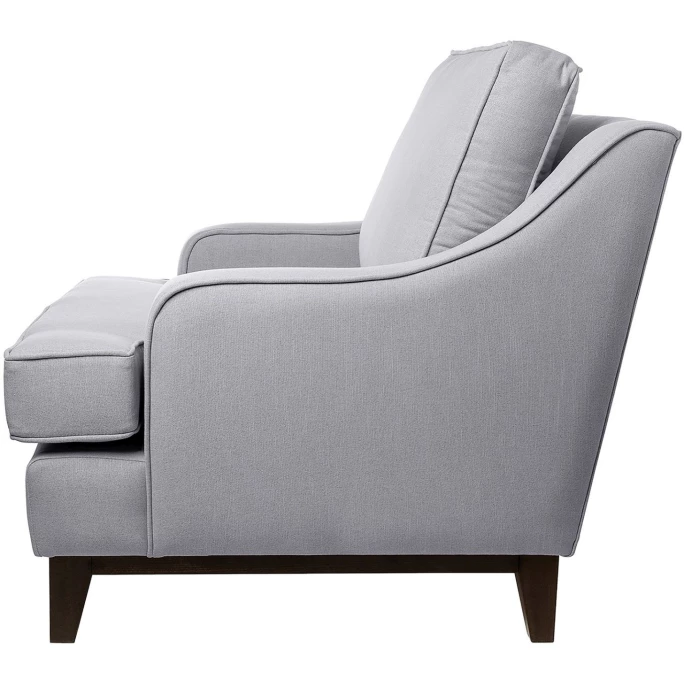 Fink Living STUART Sessel In Leinenoptik - B 84 Cm - H 94 Cm - T 100 Cm - Hellgrau – Bild 2