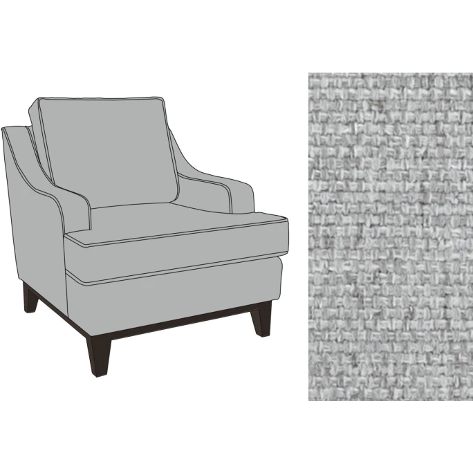 Fink Living STUART Sessel In Leinenoptik - B 84 Cm - H 94 Cm - T 100 Cm - Hellgrau – Bild 5