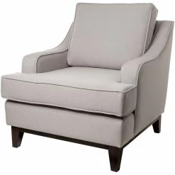 Fink Living STUART Sessel In Leinenoptik - B 84 Cm - H 94 Cm - T 100 Cm - Creme