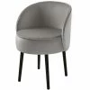 Fink Living JAMIE Velvet Polsterstuhl - B 59 Cm - H 75 Cm - T 57 Cm - Grau