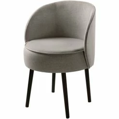 Fink Living JAMIE Polsterstuhl In Leinenoptik - B 59 Cm - H 75 Cm - T 57 Cm - Stone